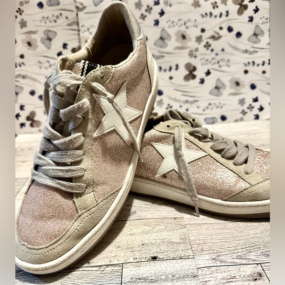 Champagne Glitter Shu Shop Sneakers